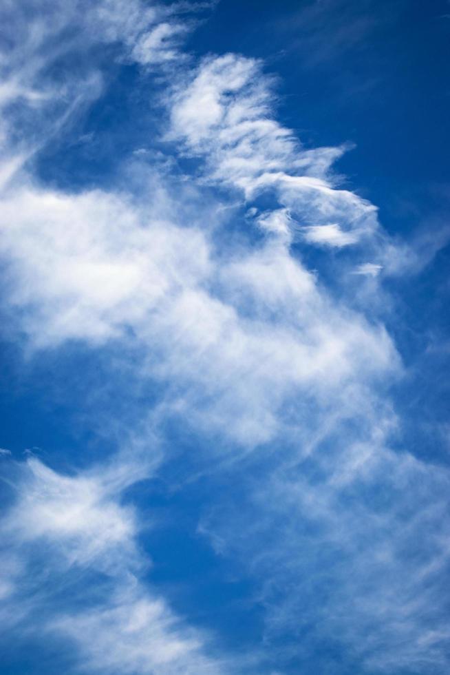 Blue sky with white clouds photo