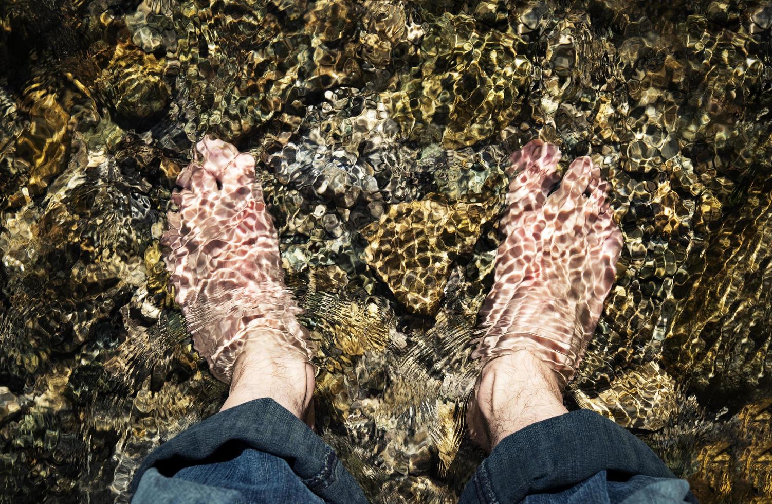 Feet in water photo