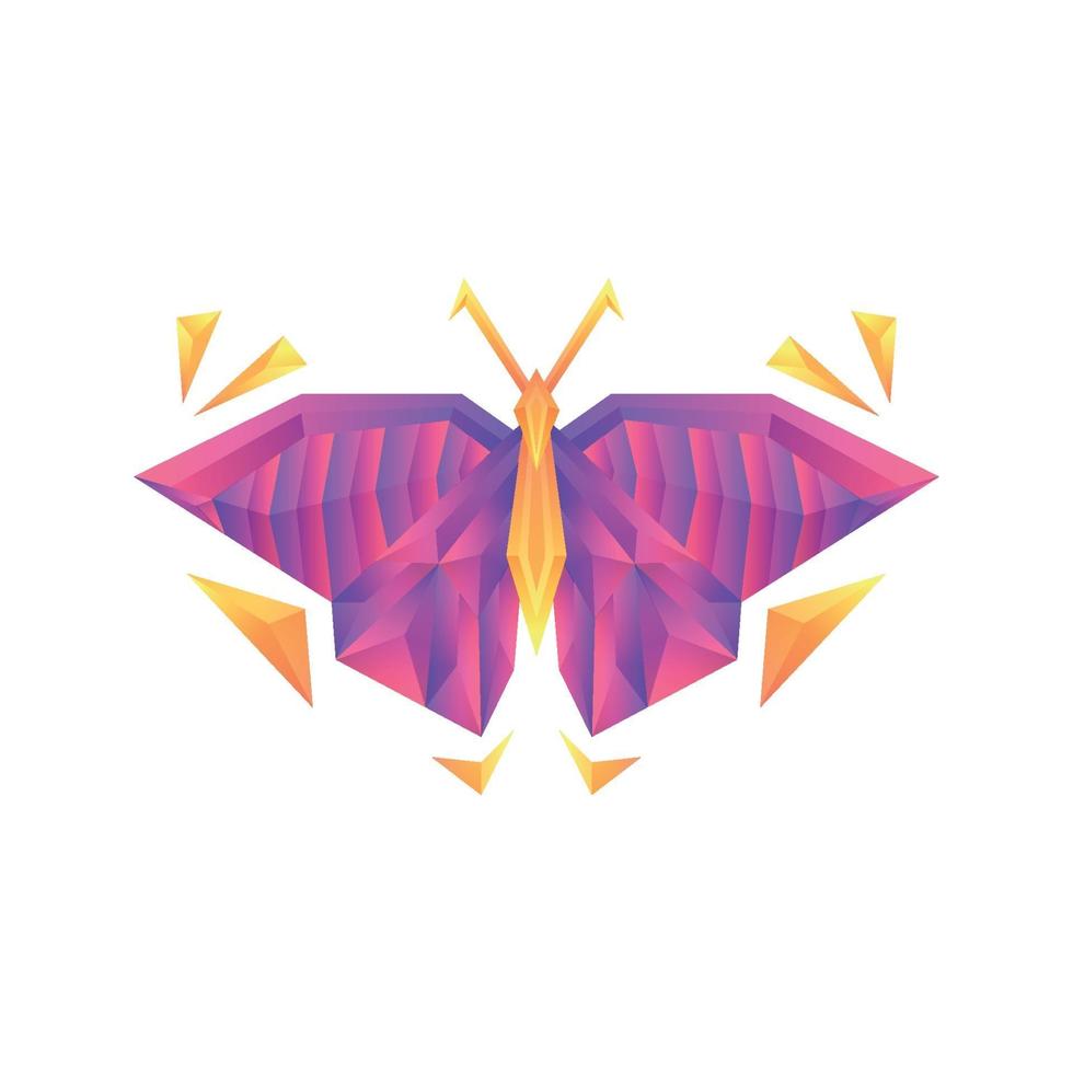 Creative colorful gradient butterfly vector logo concept design template