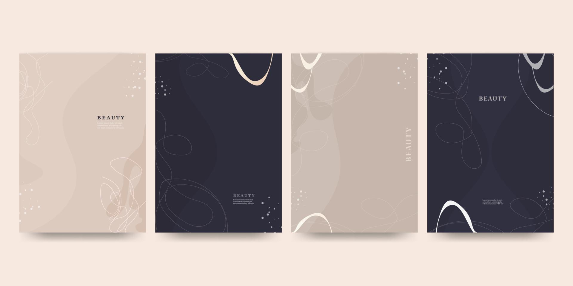 Elegant abstract trendy universal background templates set vector