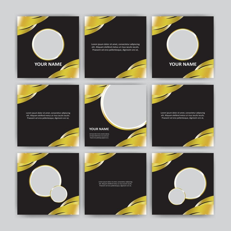 Set Of Elegant Digital Marketig Social media banner post template set vector