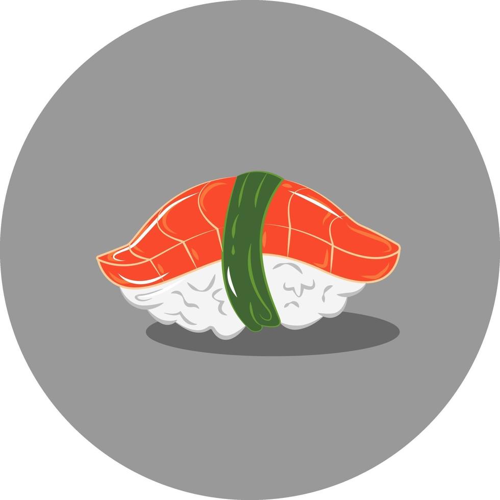 Ilustración de vector de sushi de salmón