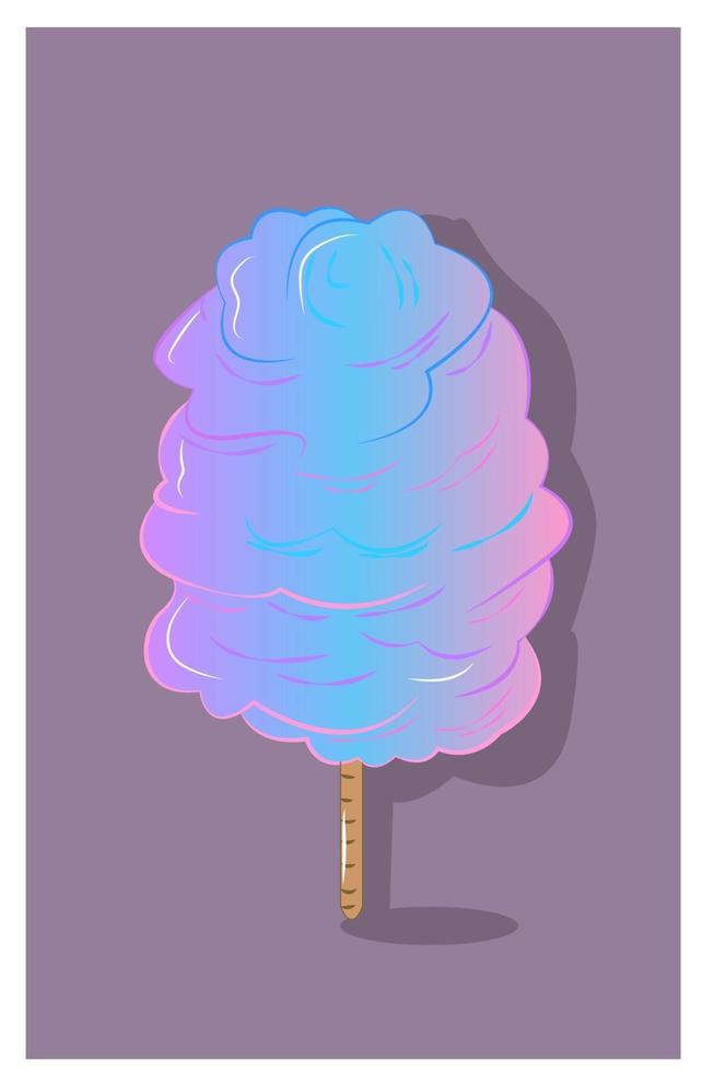 Cotton candy vector illustration