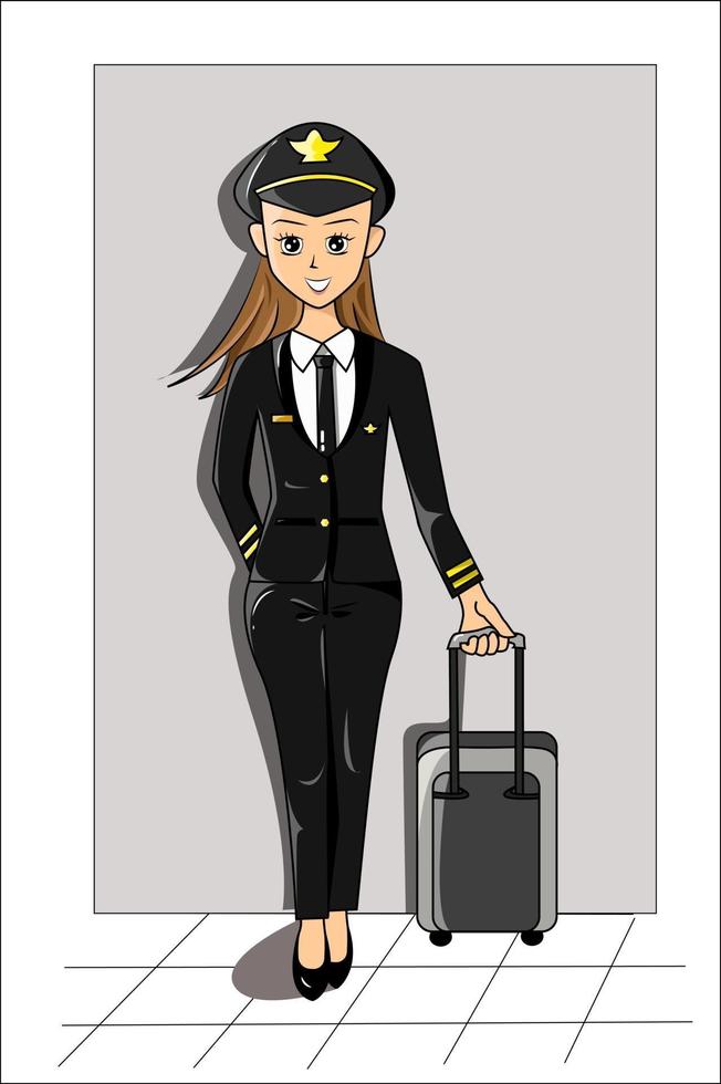 Design pilot character illustration vector