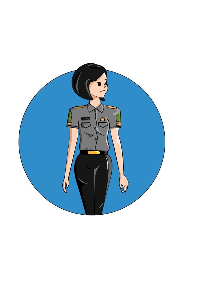 diseño de personaje de policía ilustración vector