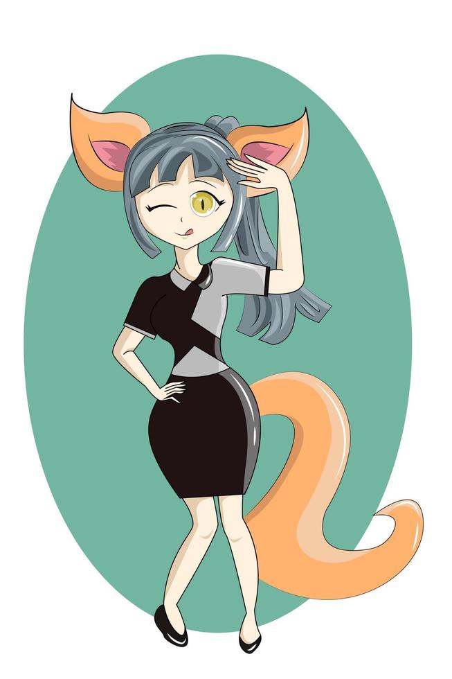 A human cat beautiful and cute vector