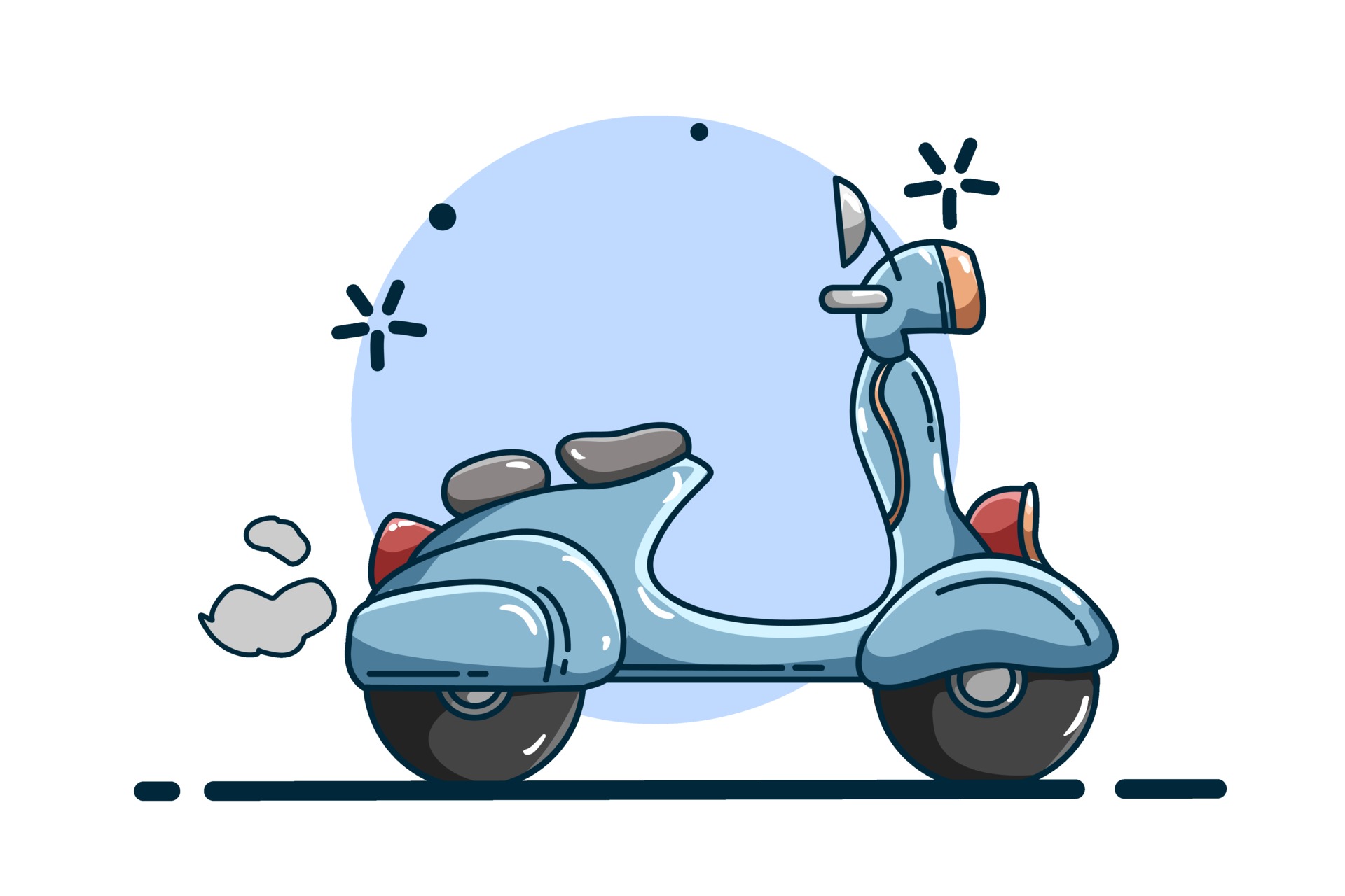 ilustración de scooter azul 2161575 Vector en Vecteezy