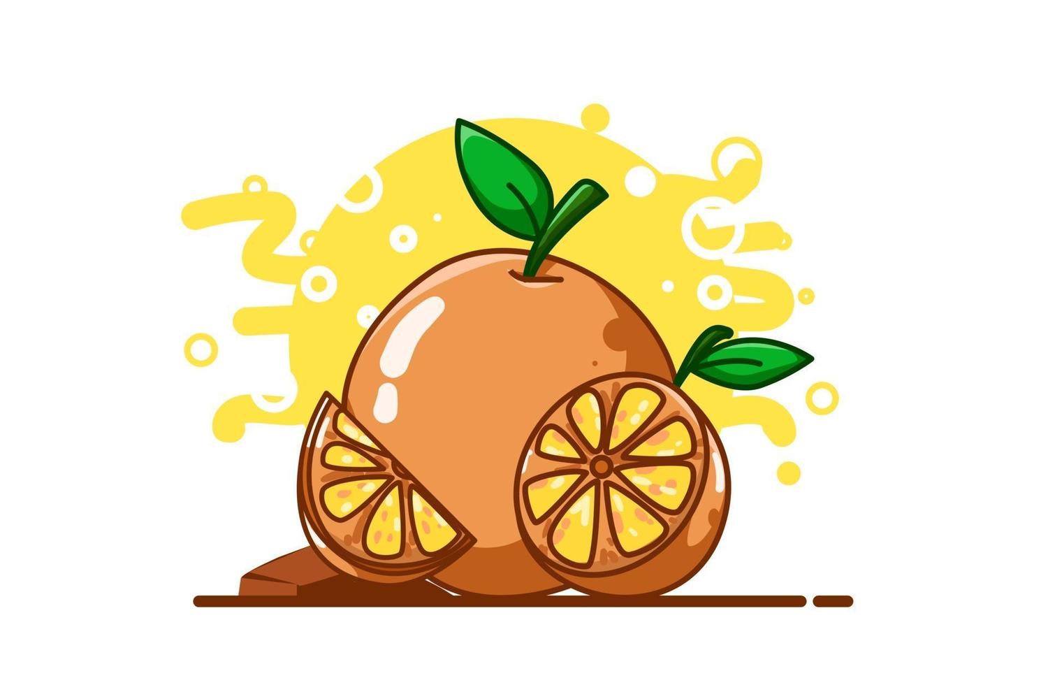 Orange illustration hand drawing vector