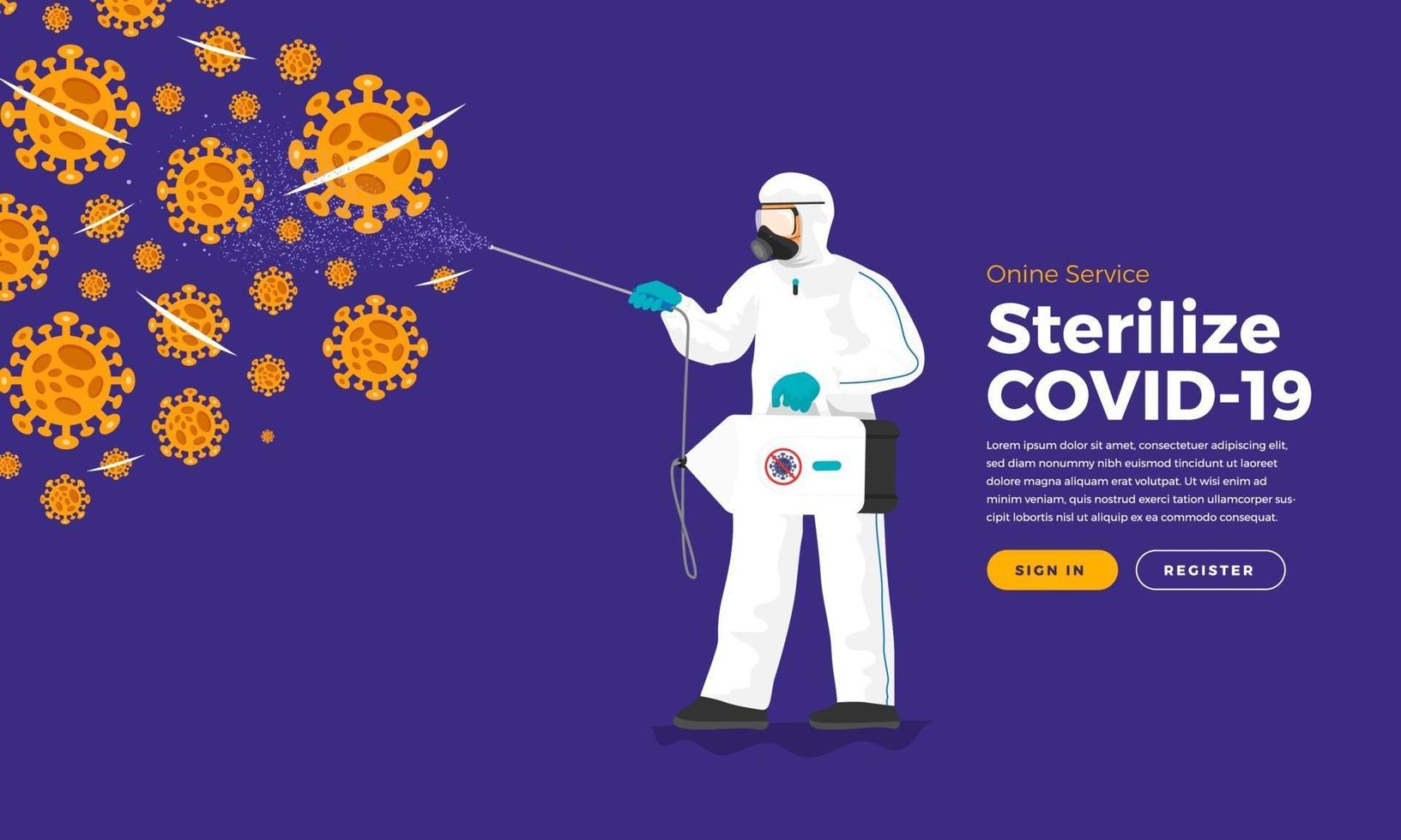 COVID-19 Sterilization Service vector