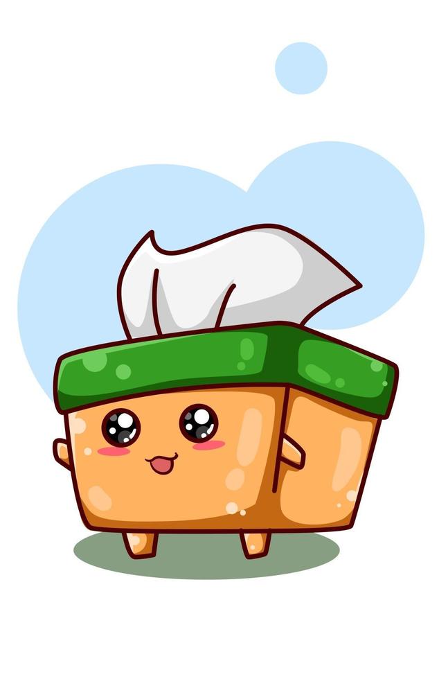 A cute tissue box illustration vector