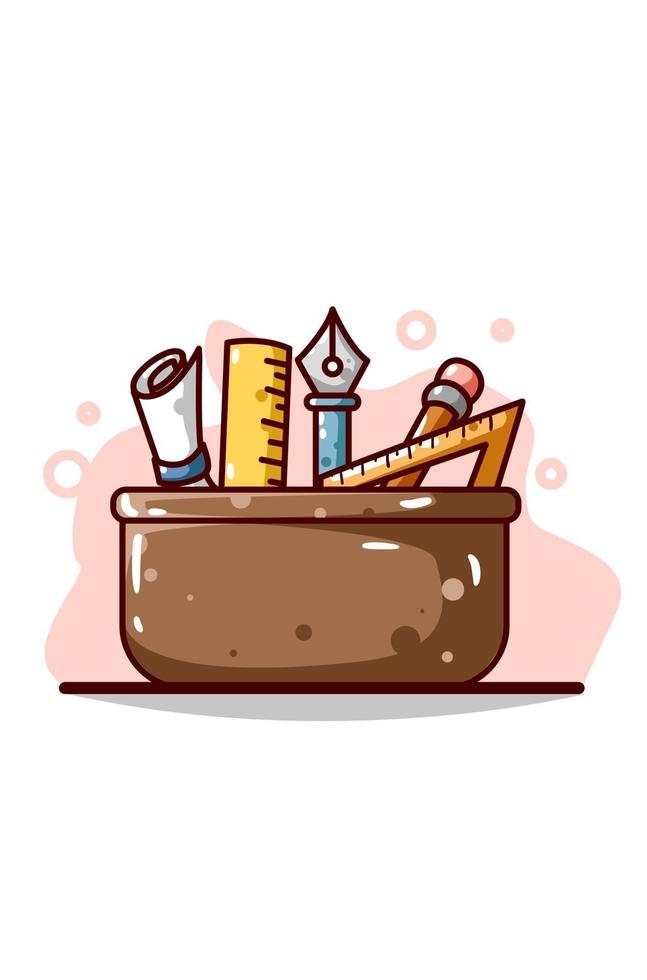 caja de herramientas de diseño ilustración dibujo a mano vector