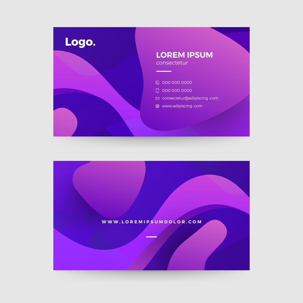 Colorful abstract business card template vector