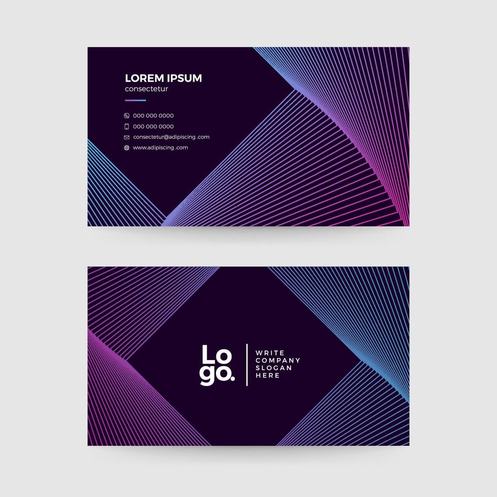 Colorful abstract business card template vector