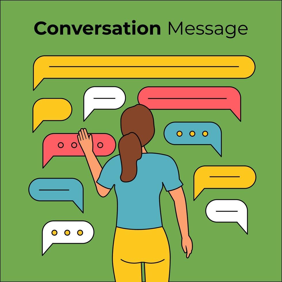 People having a conversation with chat box bubbles vector