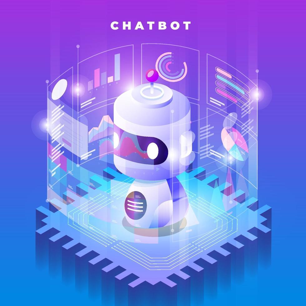 chatbot de inteligencia artificial vector