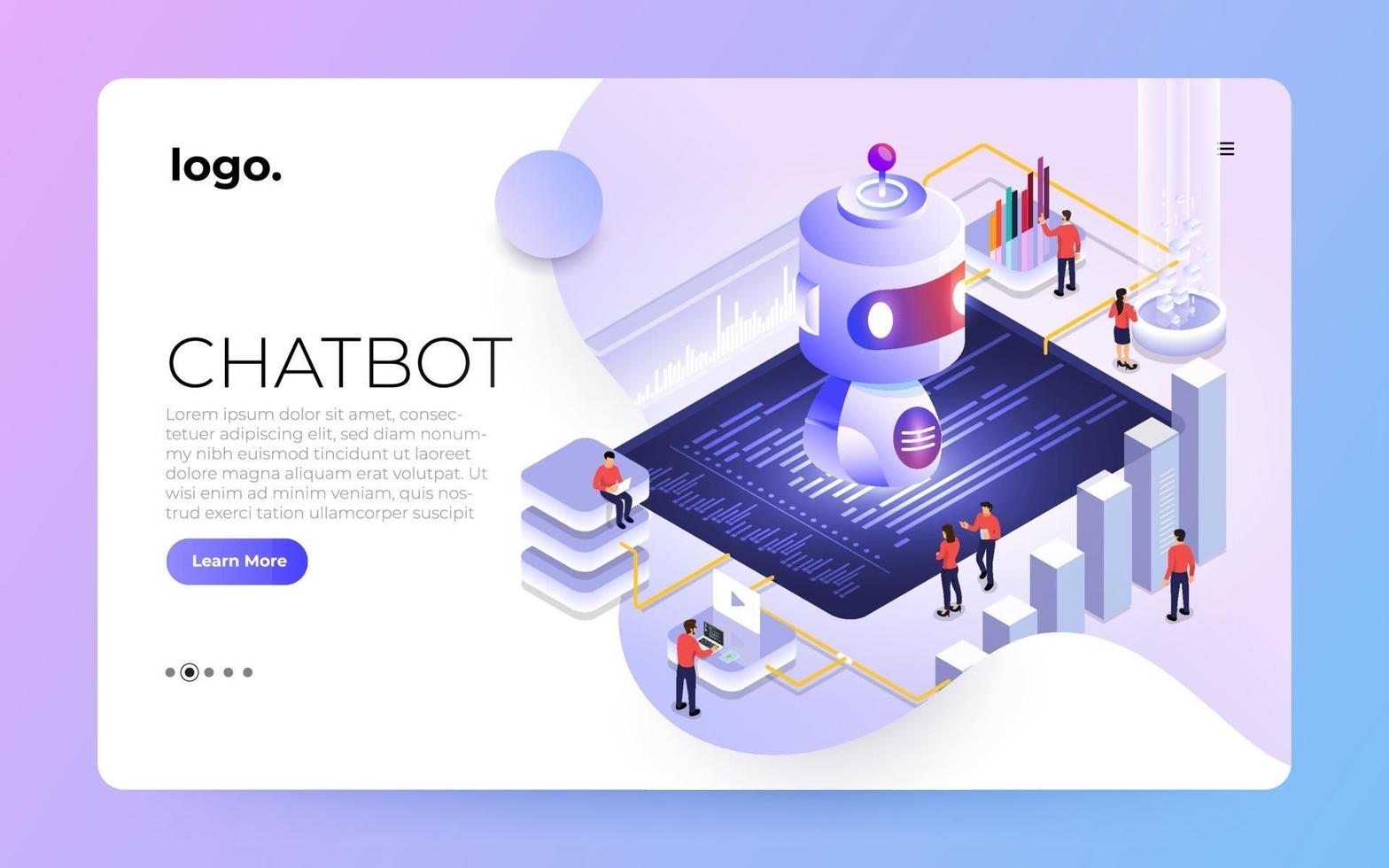 chatbot de inteligencia artificial vector