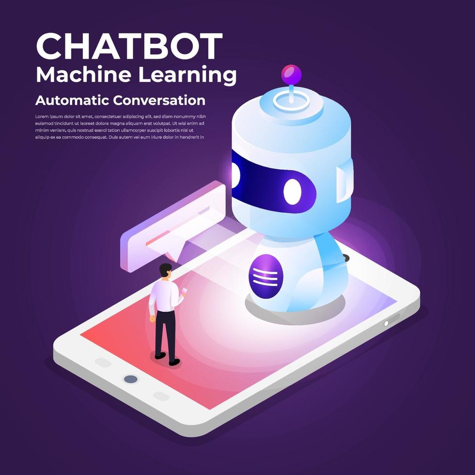 Artificial intelligence chatbot vector