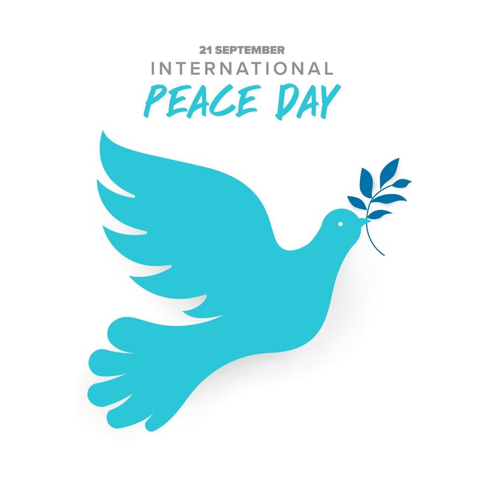 21 September, international peace day vector