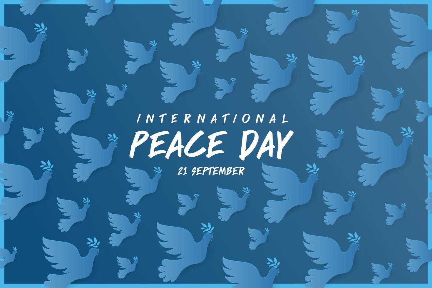 21 September, international peace day vector