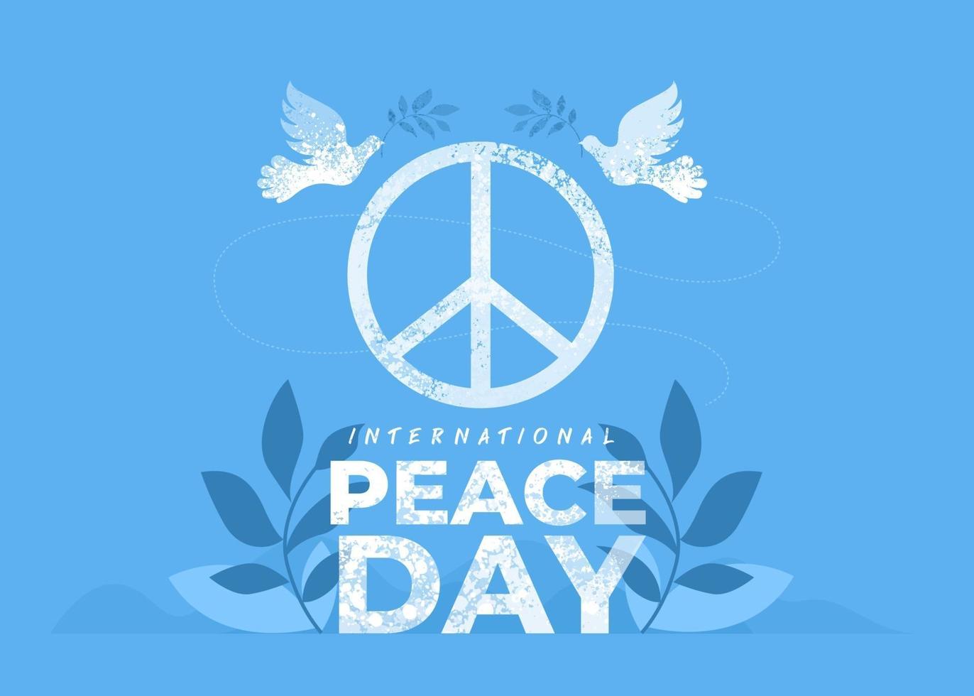 21 September, international peace day vector