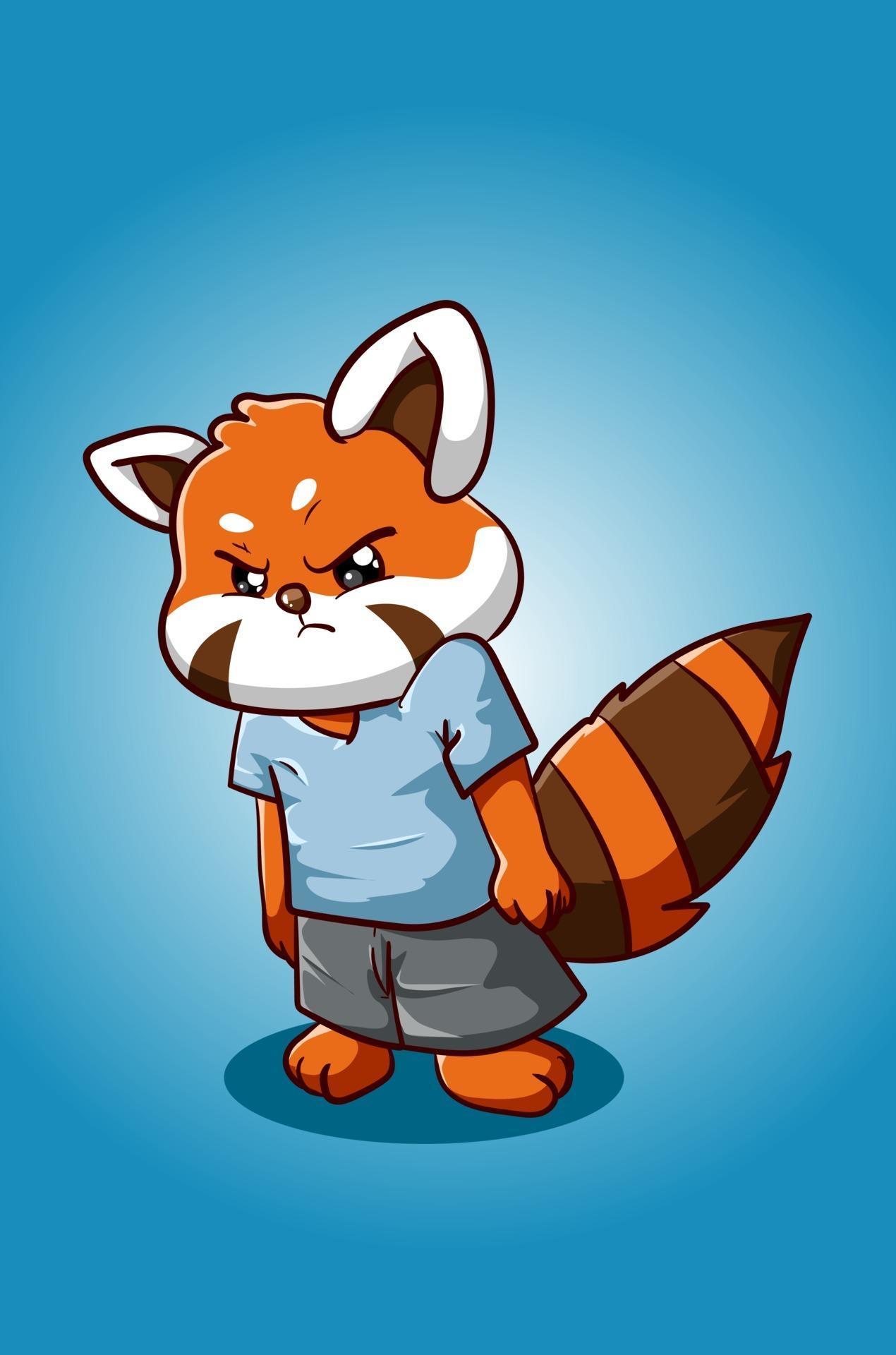 The Angry Red Panda Illustration 2162106 Vector Art At Vecteezy