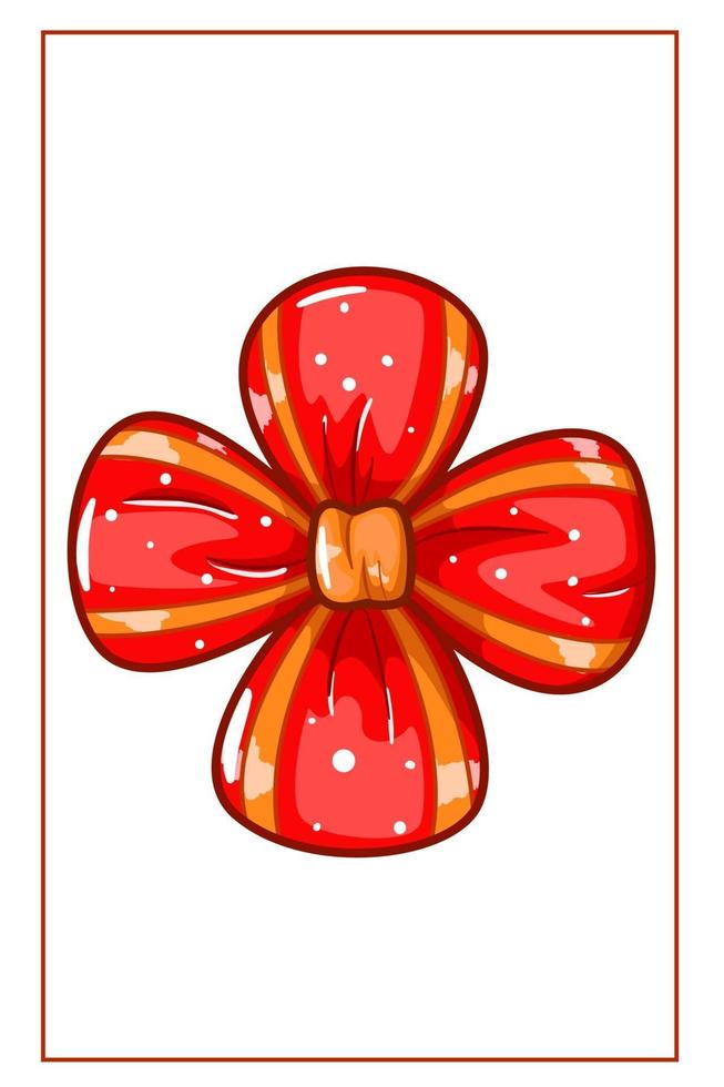 Illustration of red ribbon for Christmas day vector