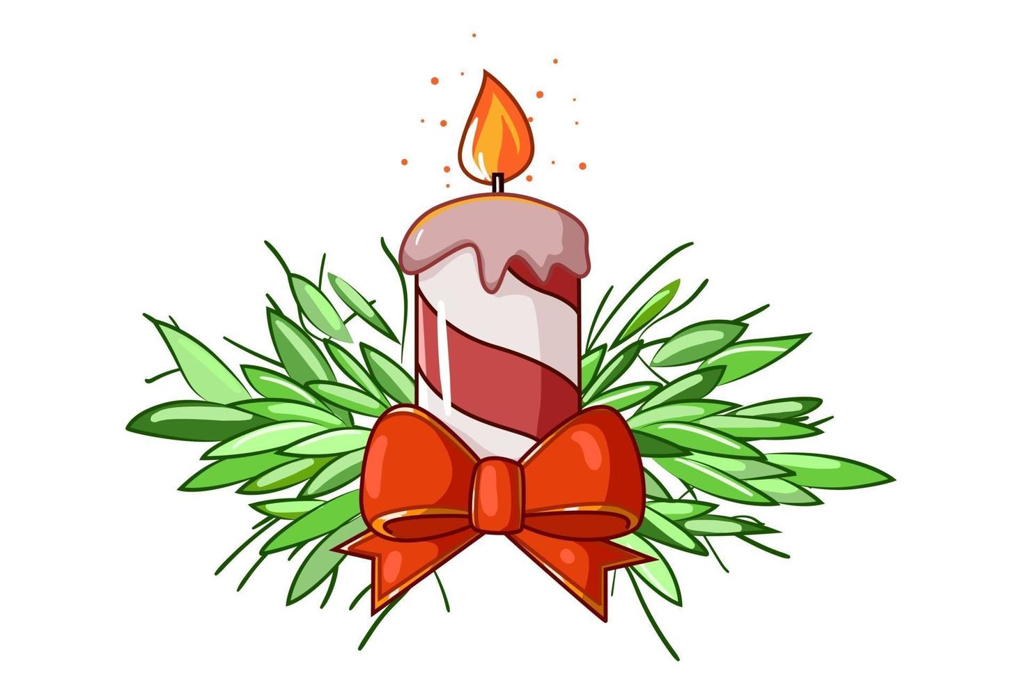 luz de las velas de navidad ilustración vector