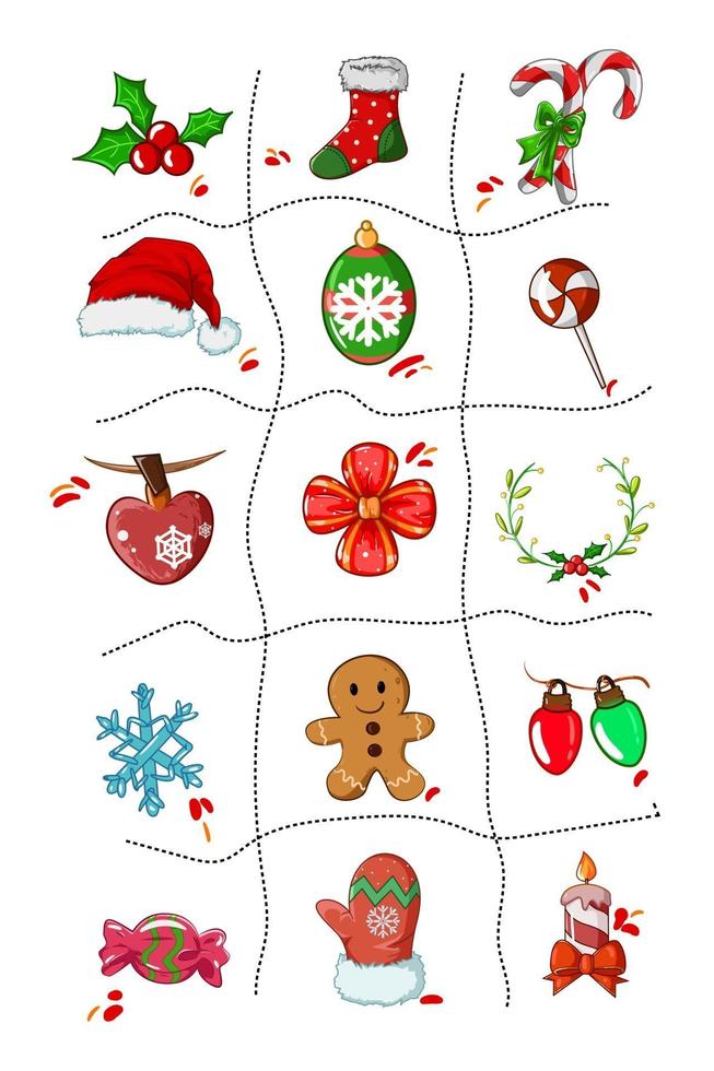 vector de conjunto de iconos de navidad