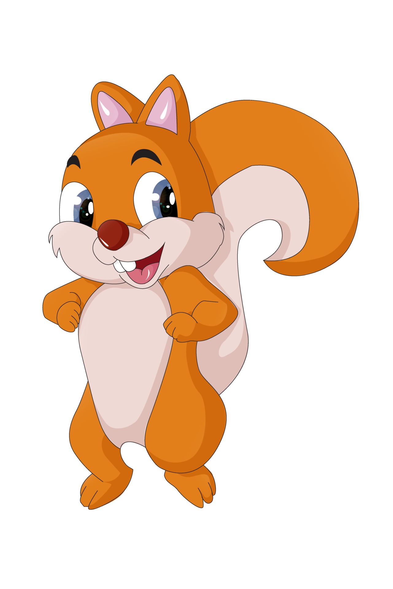 A little happy small orange squirell, design animal cartoon vector  illustration 2162457 Vector Art at Vecteezy