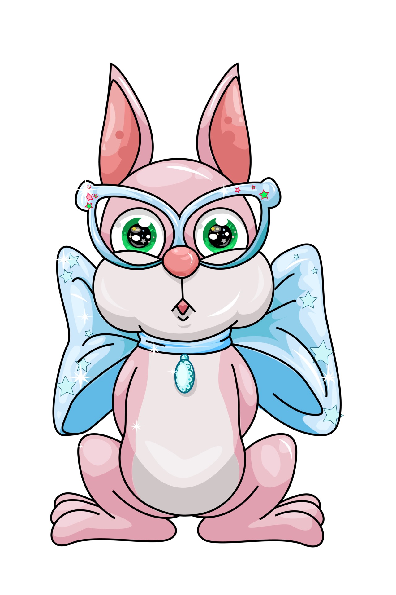 A cute pink rabbit wearing blue eyeglasses and ribbon necklace, design animal cartoon vector illustration 2162509 Vector Art at Vecteezy A cute pink rabbit wearing blue eyeglasses and ribbon necklace, design animal cartoon vector illustration 2162509 Vector Art at Vecteezy