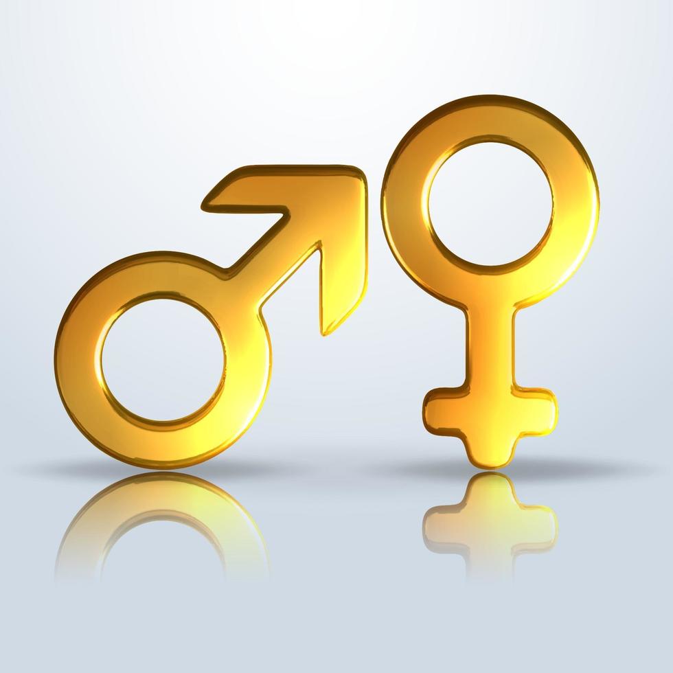 male and female gender symbol. Vector illustration