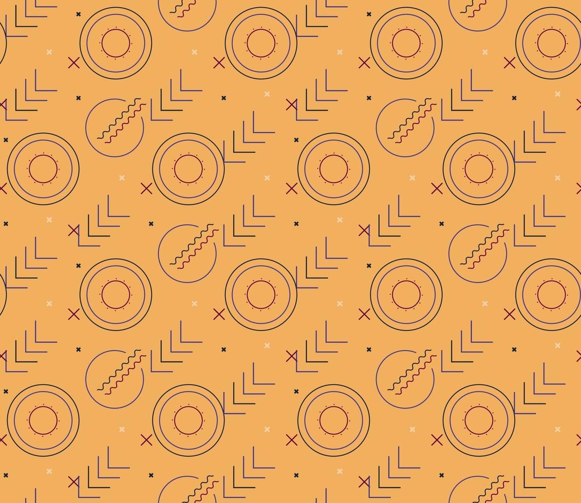 Seamless patterns with abstract ornament vector