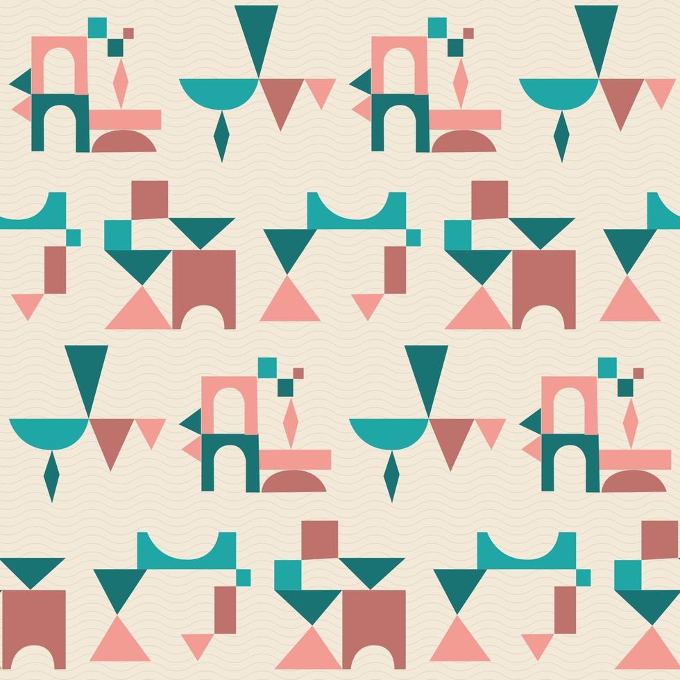 Seamless patterns with abstract ornament. Vector. vector