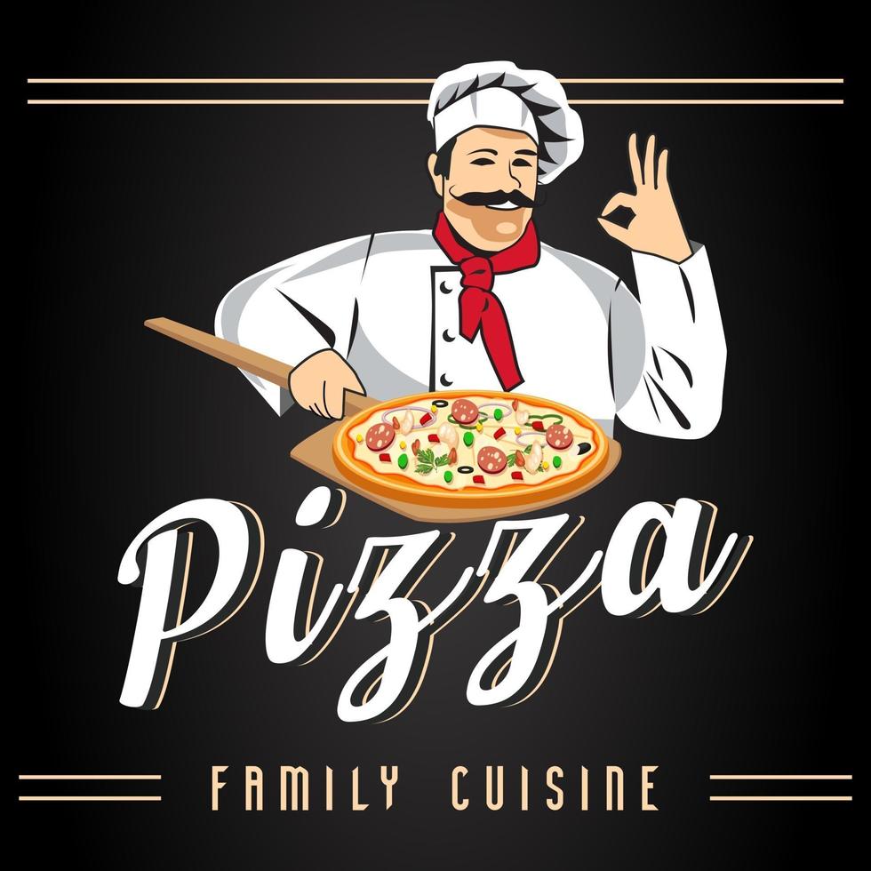 Pizza Vector Label