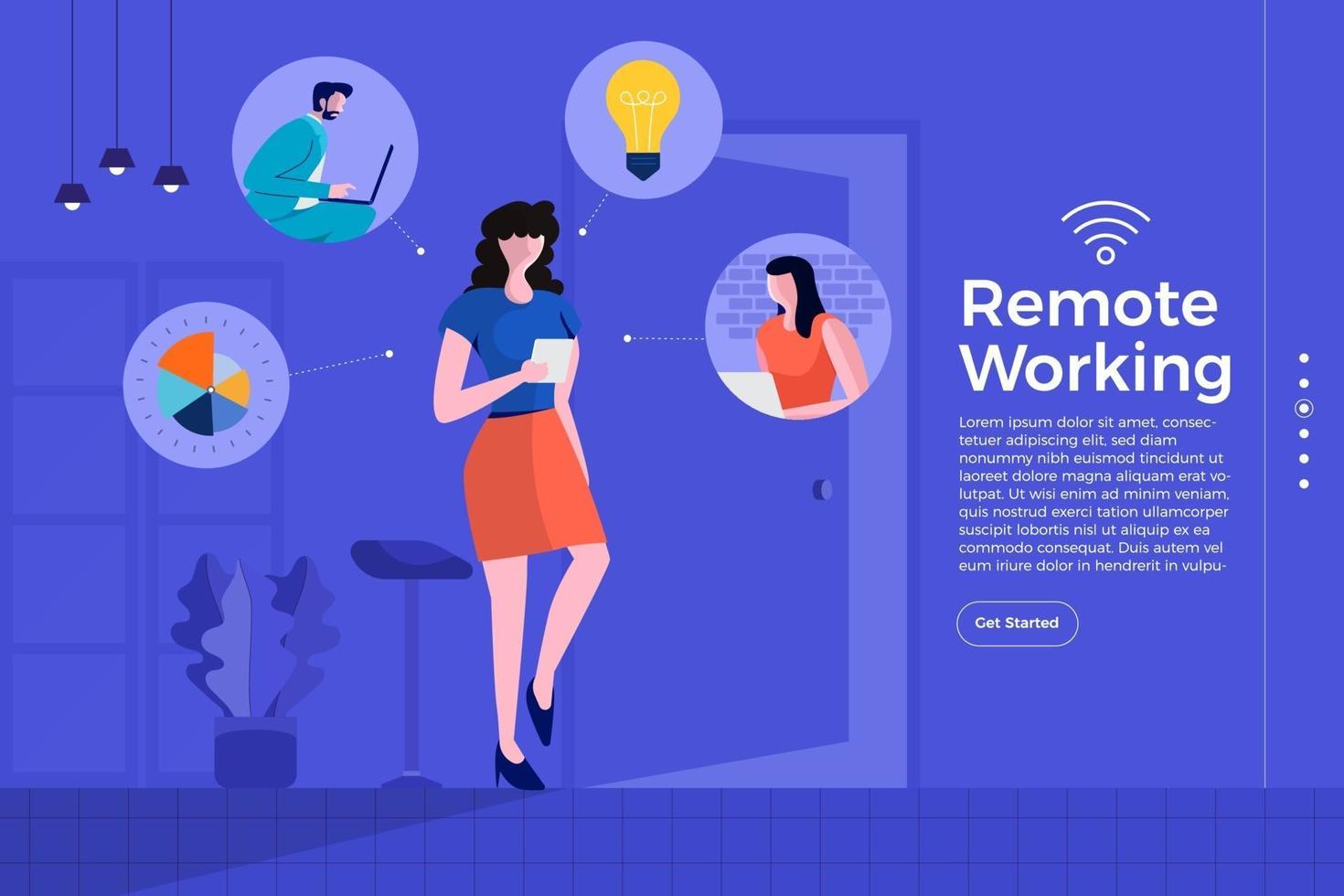 Remote Office working vector
