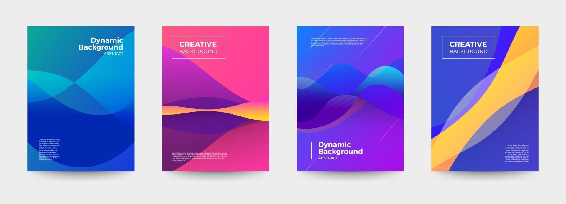 Cover design dynamic background vector