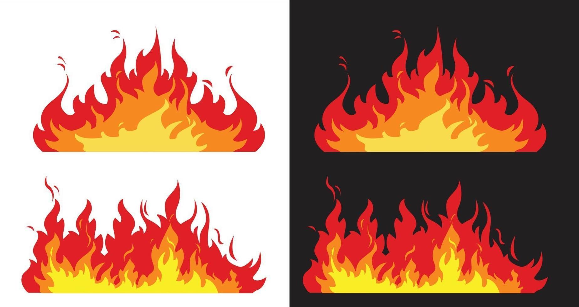 llamas de fuego, diseño vectorial, icono vector