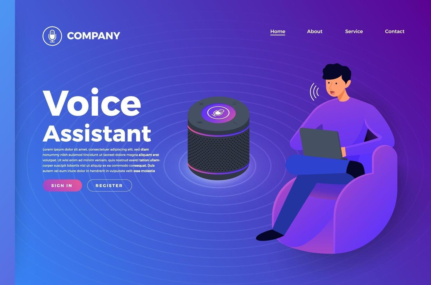 Concept Voice Technology vector