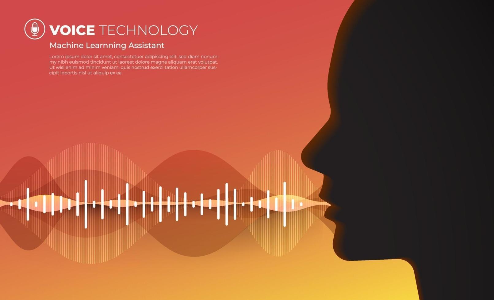 Concept Voice Technology vector