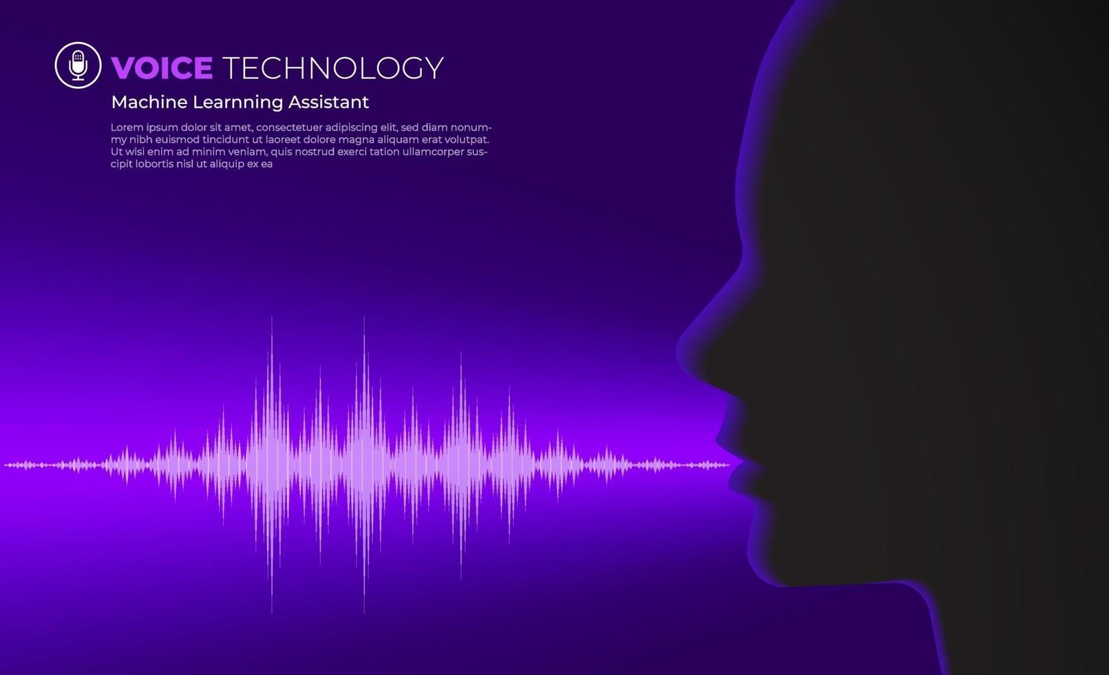 concepto de tecnología de voz vector