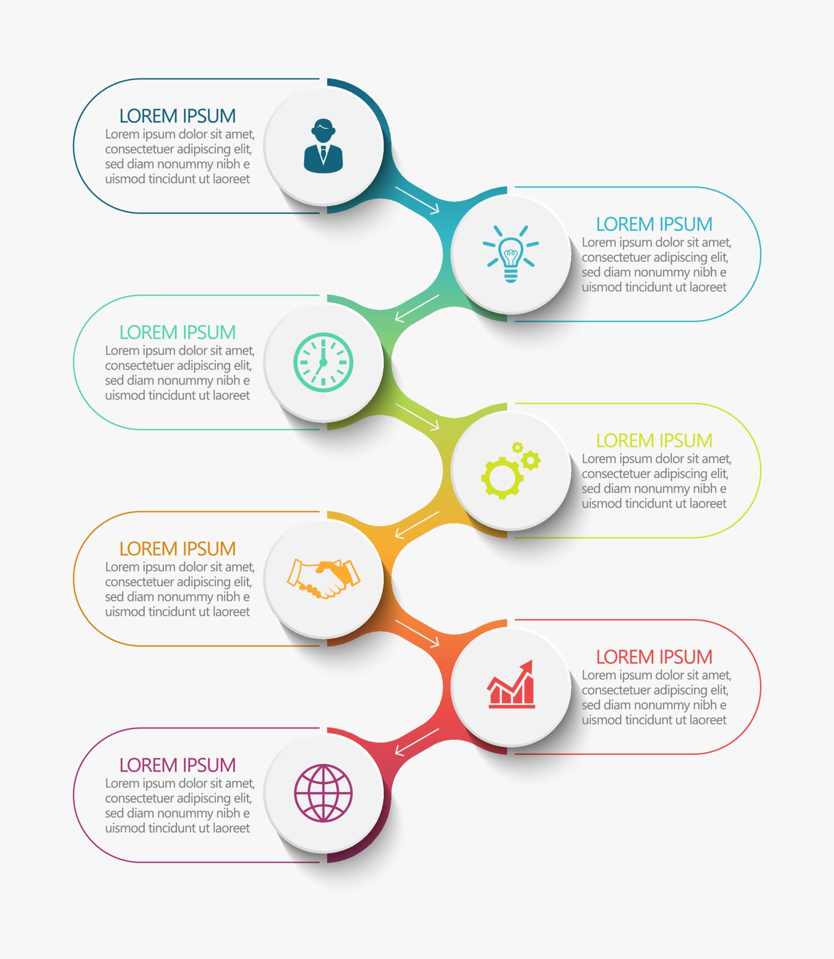 Modern Infographic Connection Template With 7 Options 2162869 Vector Modern Infographic Connection Template With 7 Options 2162869 Vector