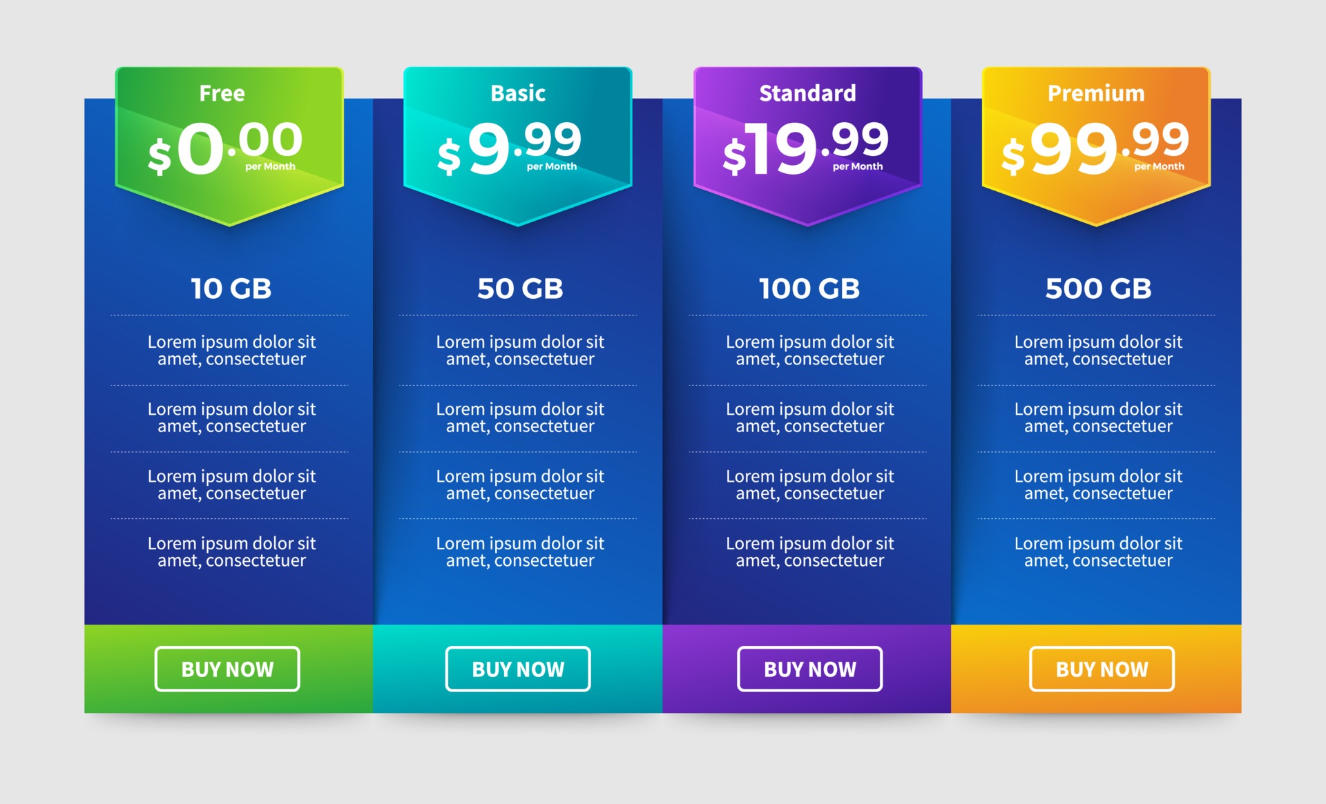 UI User Interface Price List 2162981 Vector Art at Vecteezy