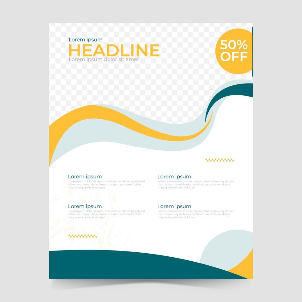 abstract business flyer template vector