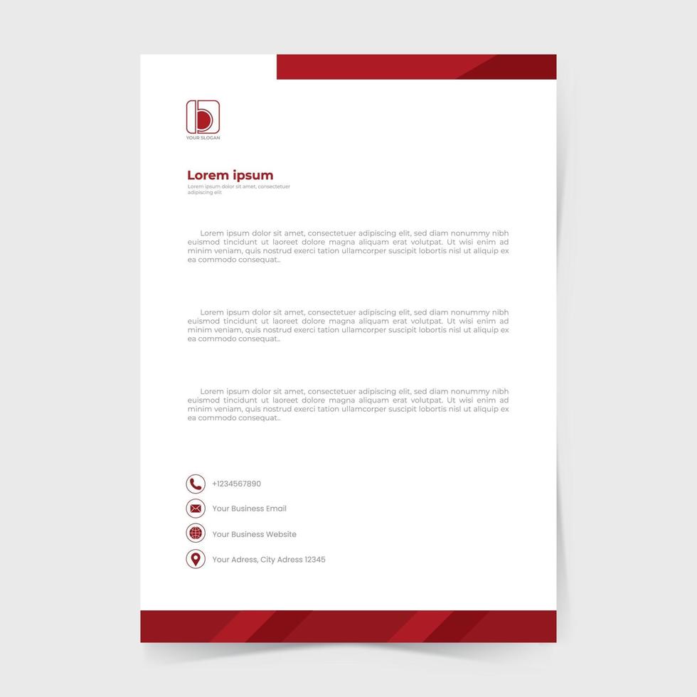 general business letterhead template design. vector