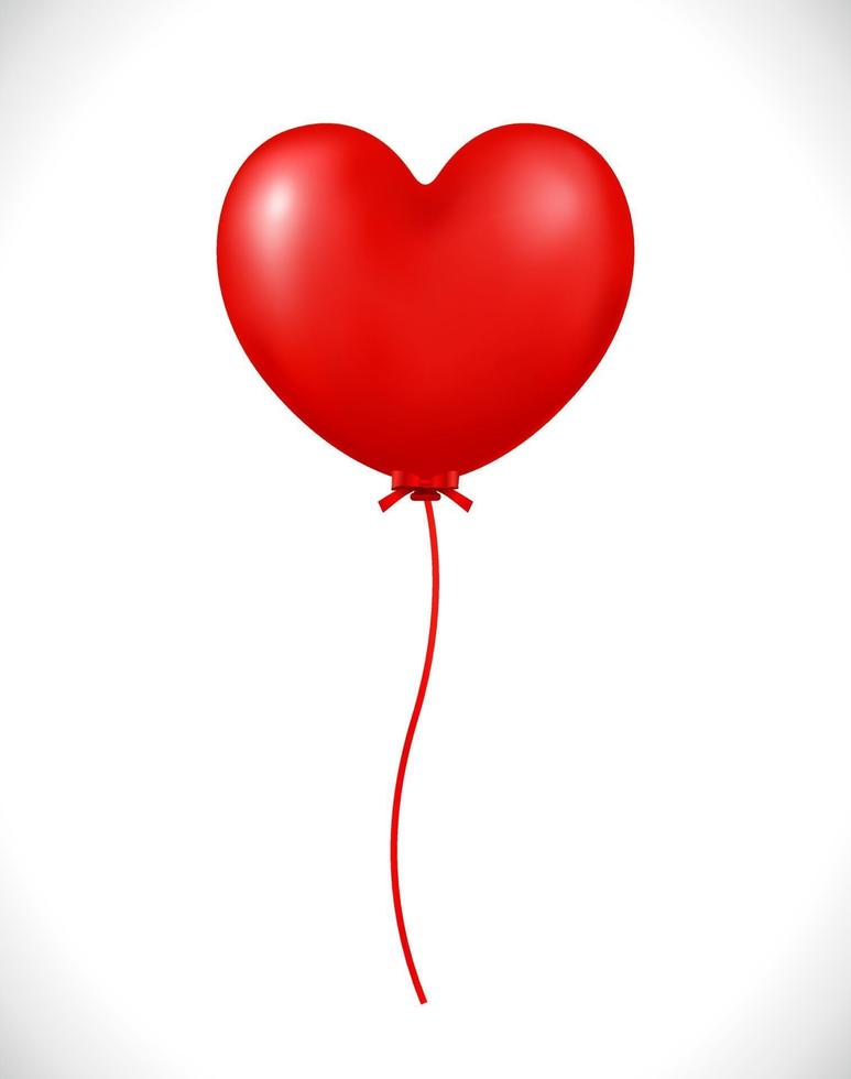 air helium balloon heart shape isolated on white vector