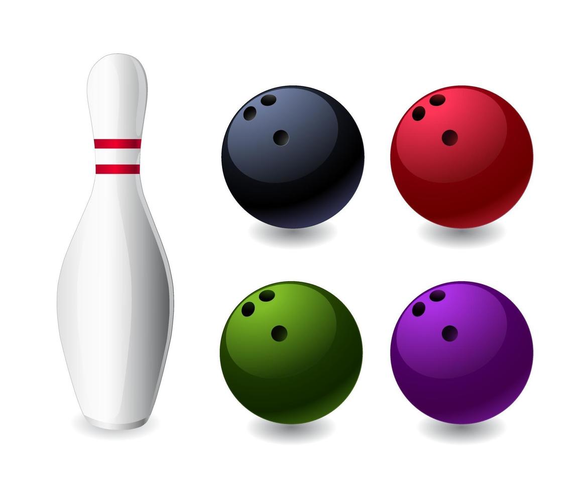 bowling game icon vector