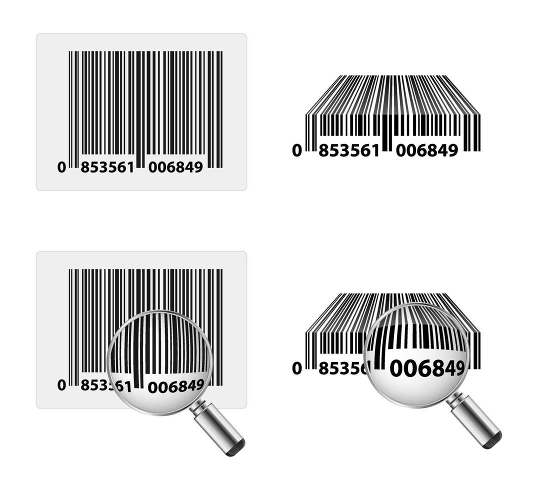 bar code with zoom vector