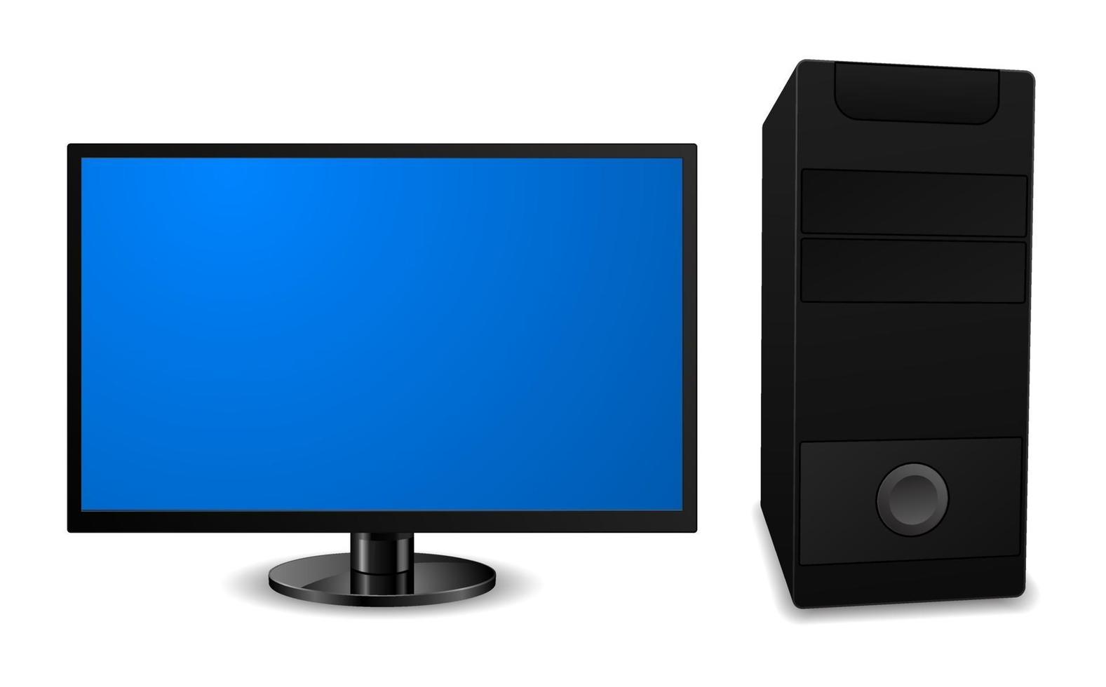 desktop pc computer icon vector