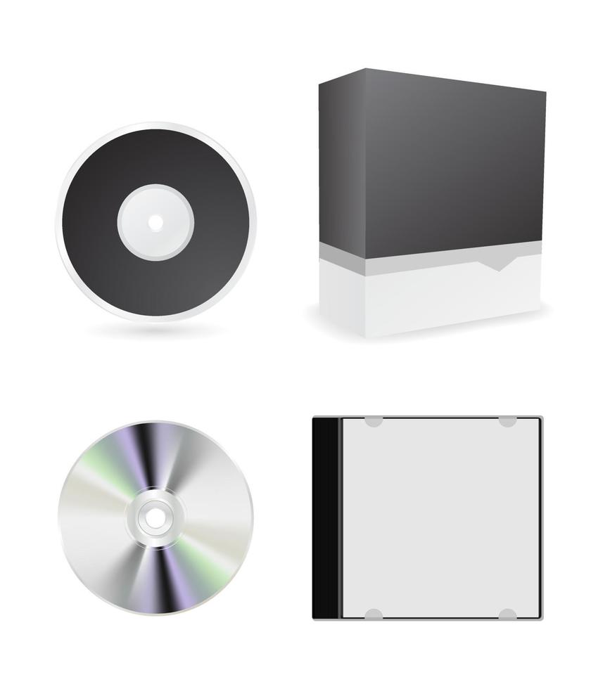 icono de caja de cd vector