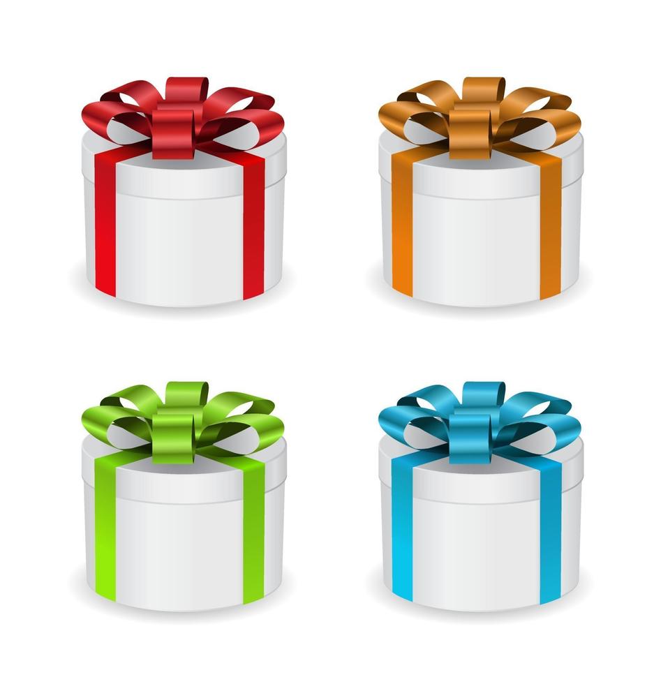 round gift box vector